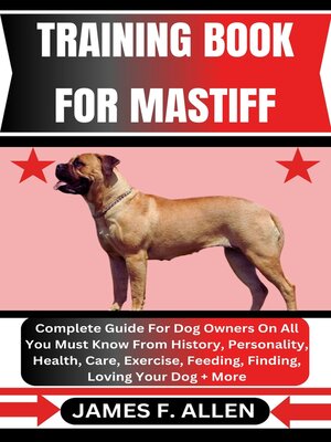 cover image of TRAINING BOOK FOR MASTIFF